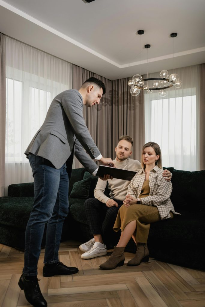 Close up of us communicating with tenants.