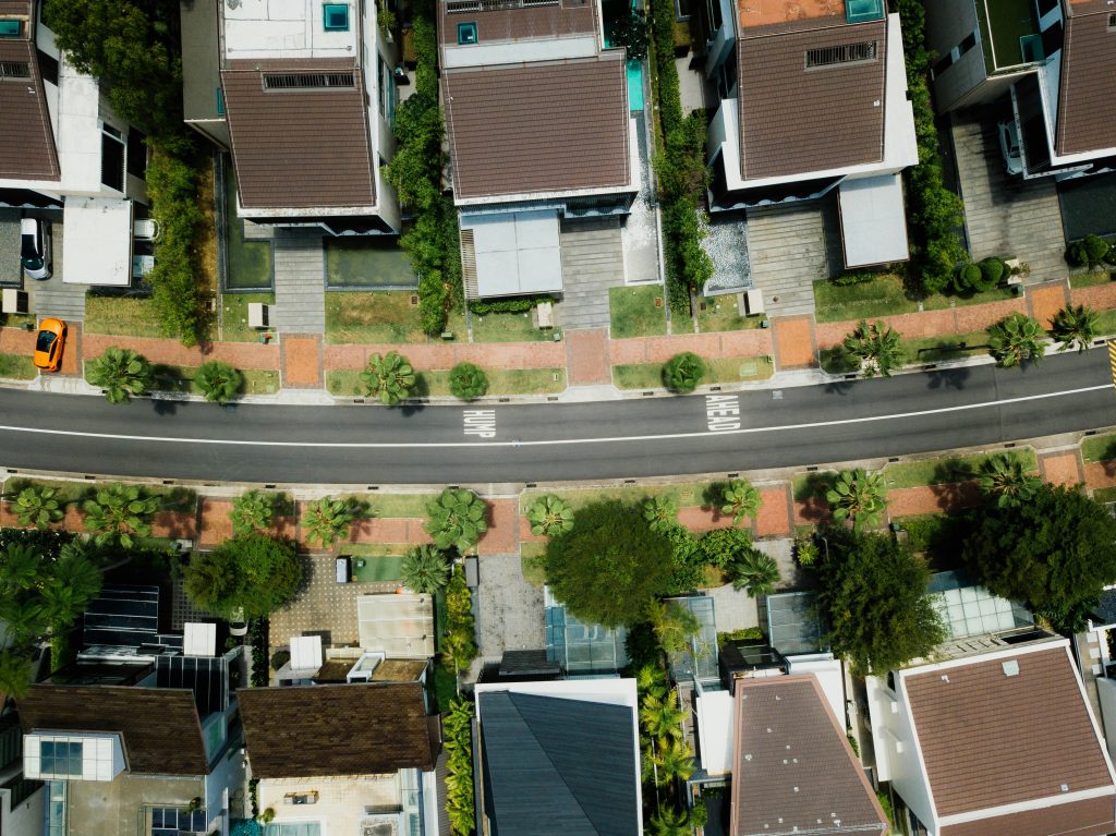 Residential property management in San Jose, arial view of neighborhood.